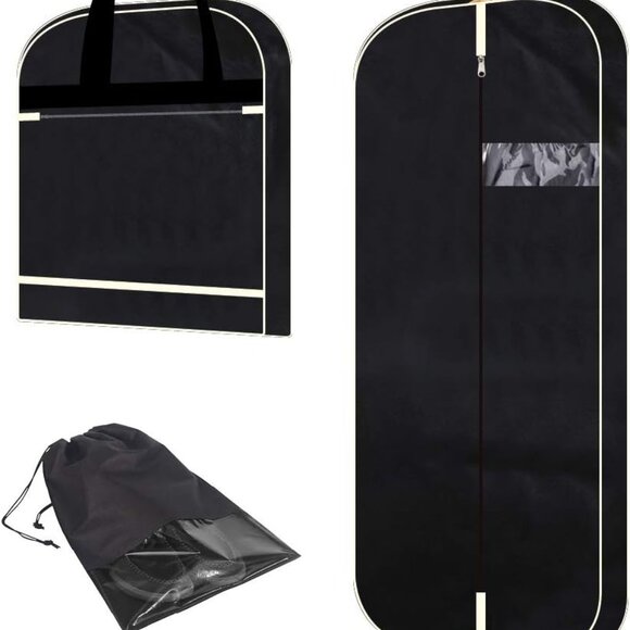 54" Garment Bag with Extra Large Pockets for Travel, Gusseted Suit Cover Mens Wo